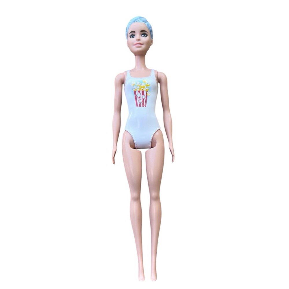 Barbie 2019 Mattel Blue Hair Color Reveal Popcorn Barbie